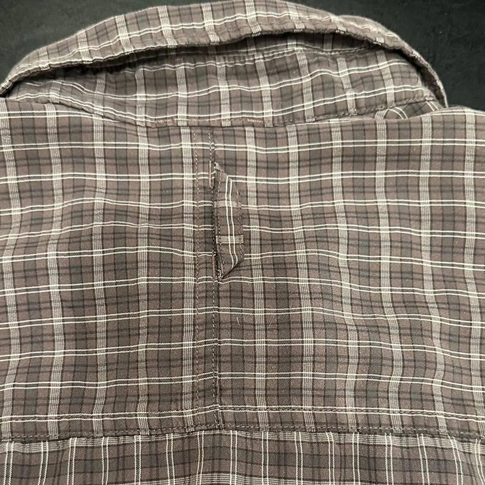 The North Face Men's Gray Plaid Button-Down Shirt